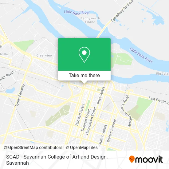 SCAD - Savannah College of Art and Design map