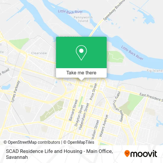 SCAD Residence Life and Housing - Main Office map