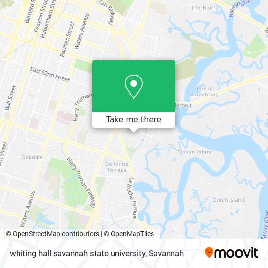 Mapa de whiting hall savannah state university