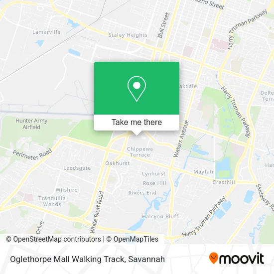 Oglethorpe Mall Walking Track map
