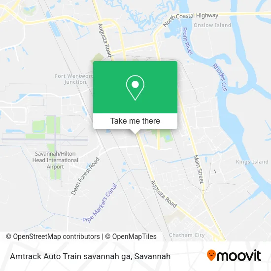 Amtrack Auto Train savannah ga map