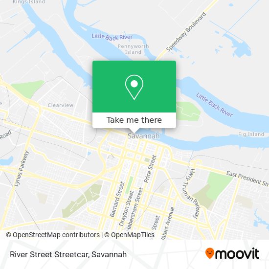 Mapa de River Street Streetcar