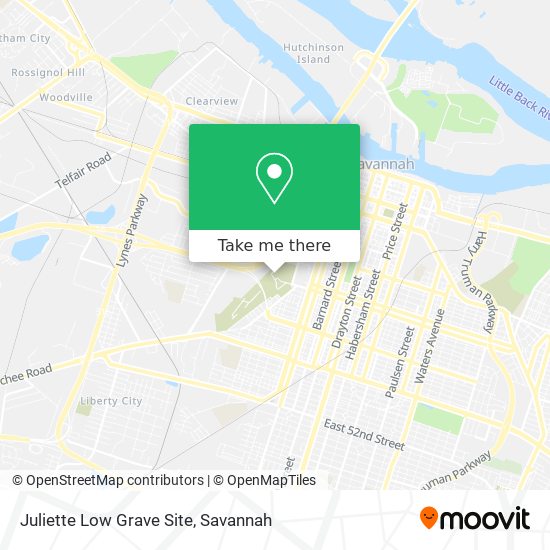 Juliette Low Grave Site map