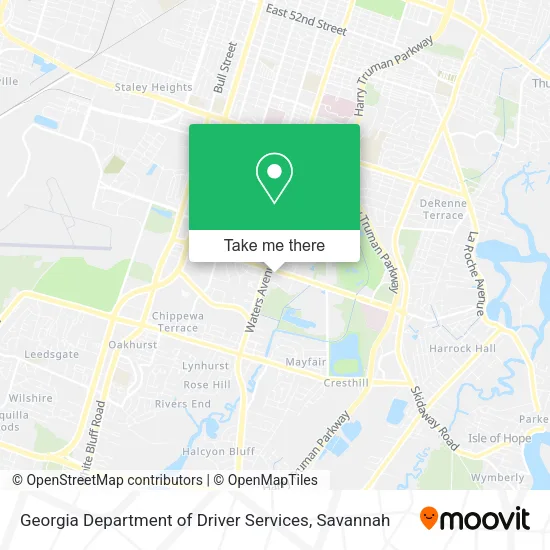 Georgia Department of Driver Services map