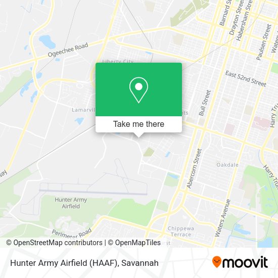 Hunter Army Airfield (HAAF) map