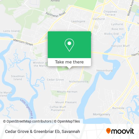 Cedar Grove & Greenbriar Eb map