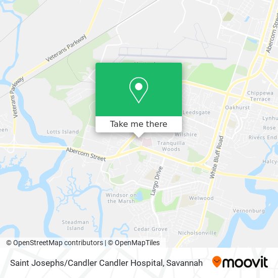 Saint Josephs / Candler Candler Hospital map