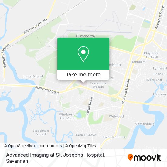 Mapa de Advanced Imaging at St. Joseph's Hospital