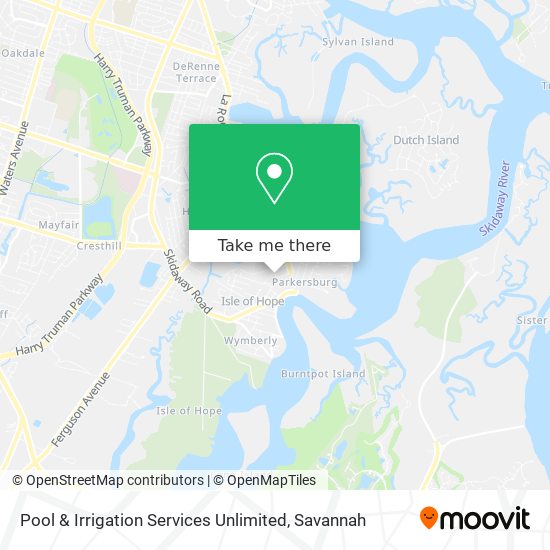 Pool & Irrigation Services Unlimited map