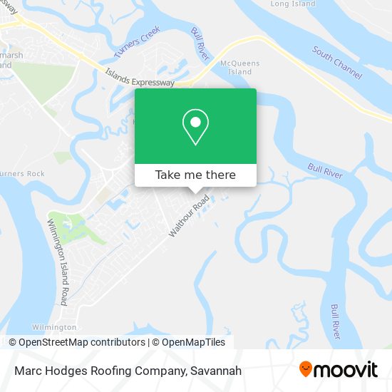 Marc Hodges Roofing Company map