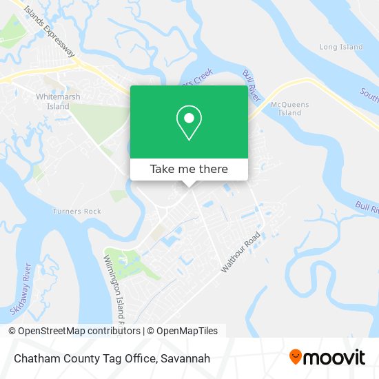 Chatham County Tag Office map