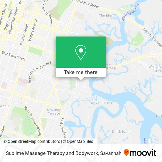 Sublime Massage Therapy and Bodywork map