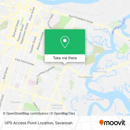 UPS Access Point Location map