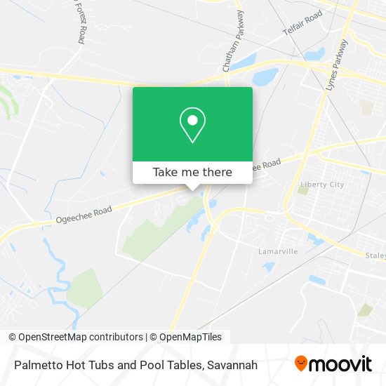 Palmetto Hot Tubs and Pool Tables map