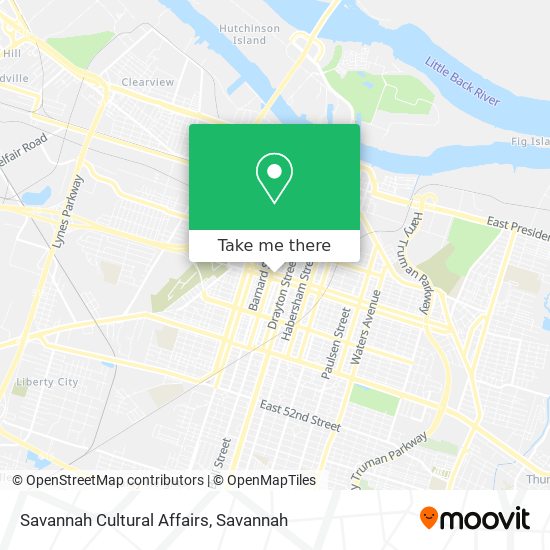 Savannah Cultural Affairs map