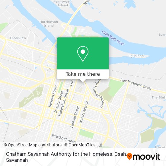Chatham Savannah Authority for the Homeless, Csah map