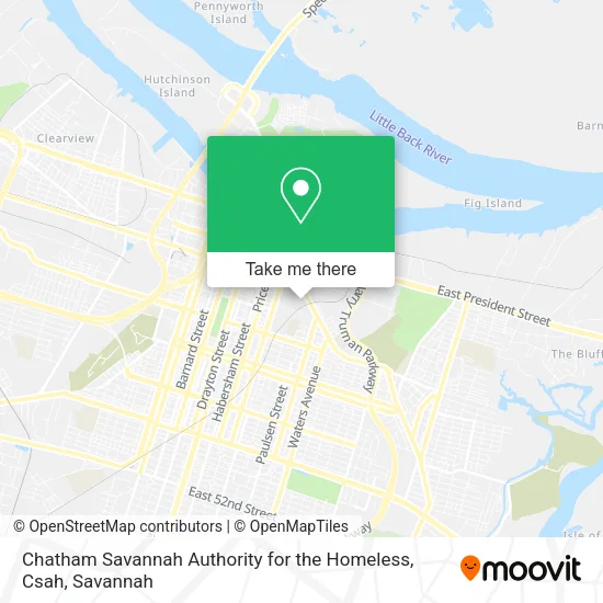 Chatham Savannah Authority for the Homeless, Csah map