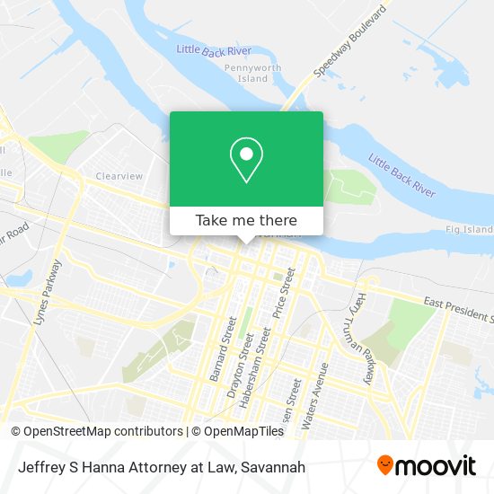 Jeffrey S Hanna Attorney at Law map