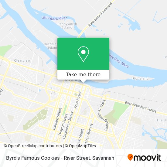 Byrd's Famous Cookies - River Street map