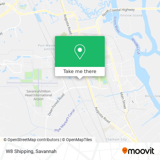 W8 Shipping map