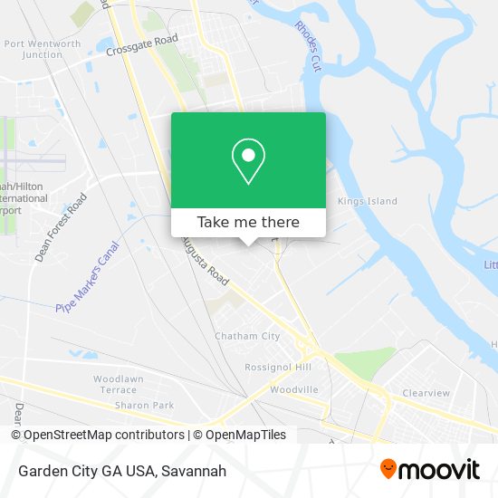 Garden City GA USA map