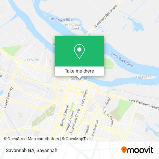 Savannah GA map