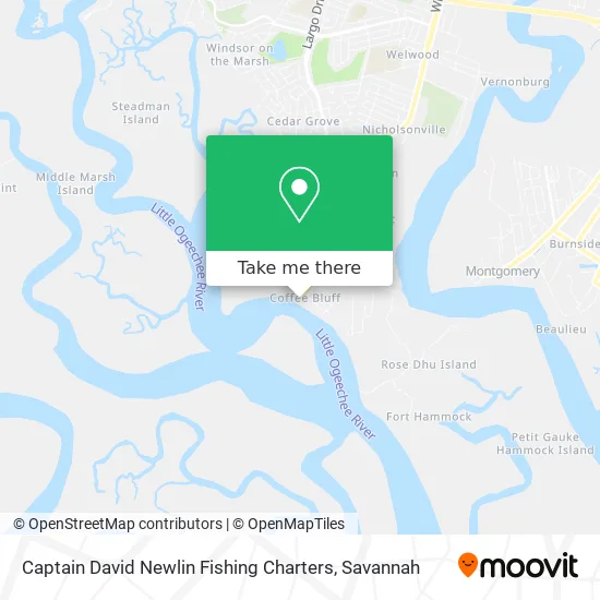 Captain David Newlin Fishing Charters map