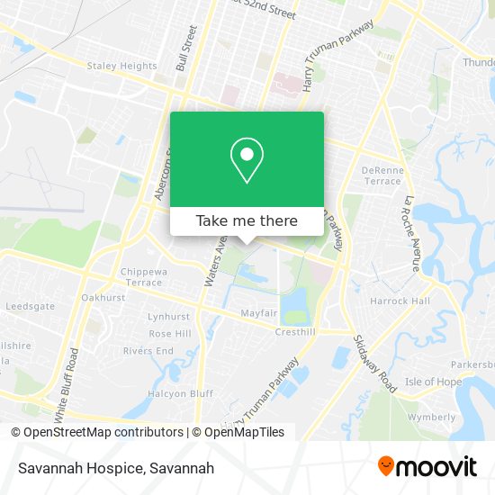 Savannah Hospice map