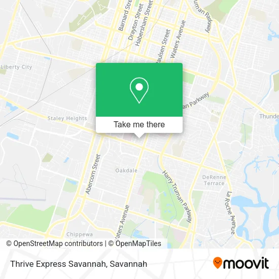 Mapa de Thrive Express Savannah