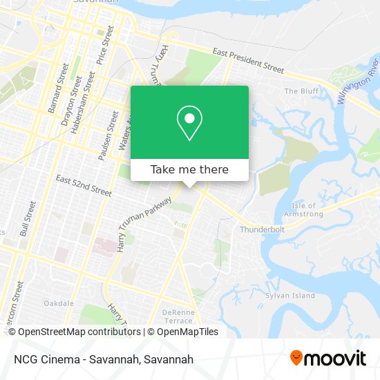 Mapa de NCG Cinema - Savannah