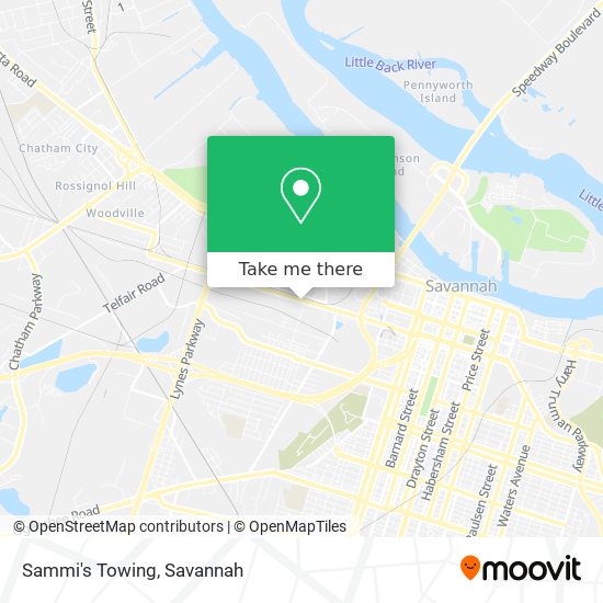 Sammi's Towing map