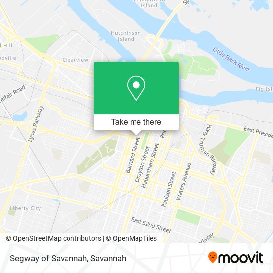 Mapa de Segway of Savannah