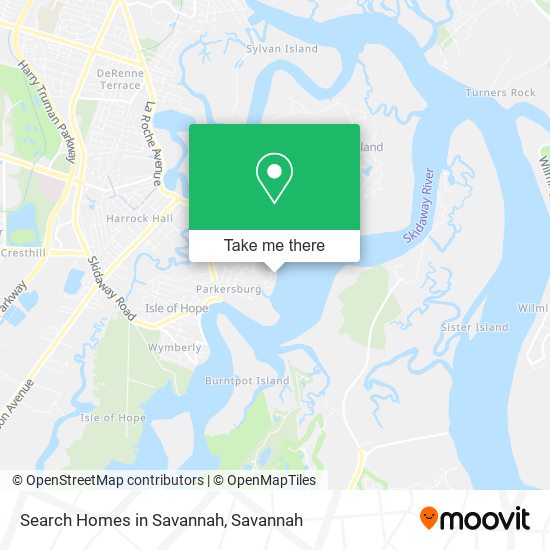 Search Homes in Savannah map