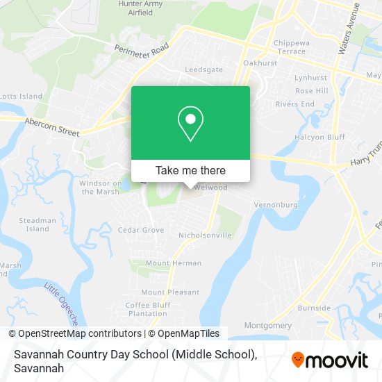 Mapa de Savannah Country Day School (Middle School)