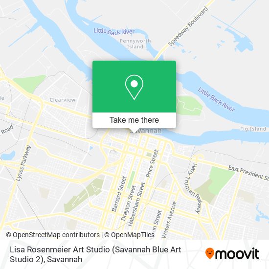 Lisa Rosenmeier Art Studio (Savannah Blue Art Studio 2) map