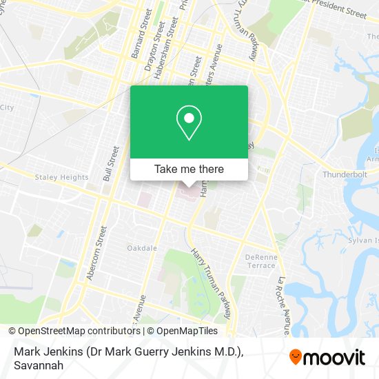 Mark Jenkins (Dr Mark Guerry Jenkins M.D.) map