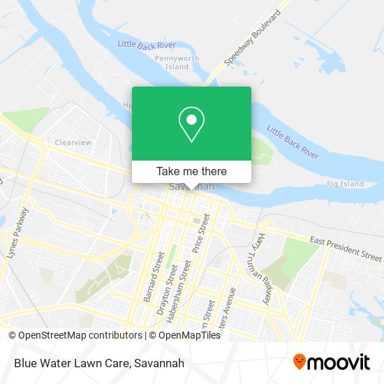 Blue Water Lawn Care map