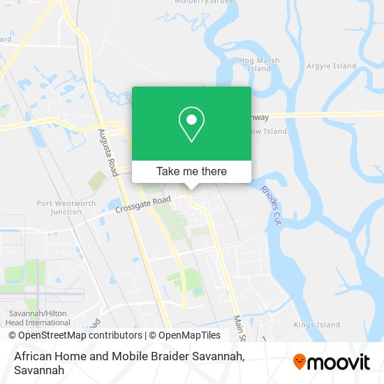 African Home and Mobile Braider Savannah map
