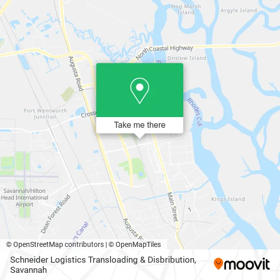 Schneider Logistics Transloading & Disbribution map