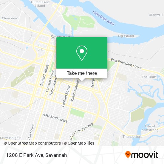 Mapa de 1208 E Park Ave