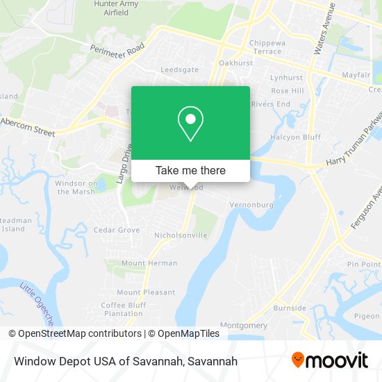 Window Depot USA of Savannah map