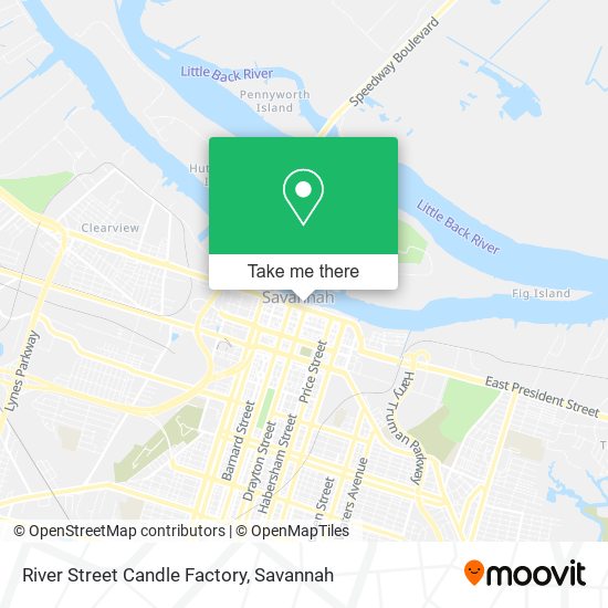 River Street Candle Factory map
