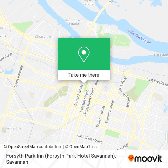 Forsyth Park Inn (Forsyth Park Hotel Savannah) map