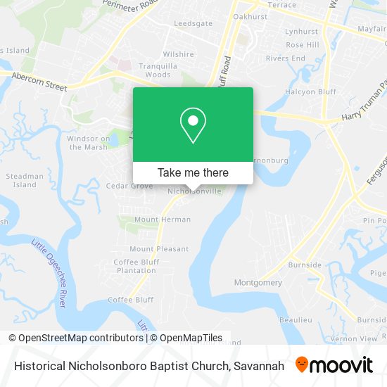 Historical Nicholsonboro Baptist Church map