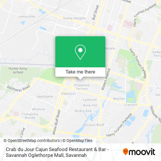 Mapa de Crab du Jour Cajun Seafood Restaurant & Bar - Savannah Oglethorpe Mall