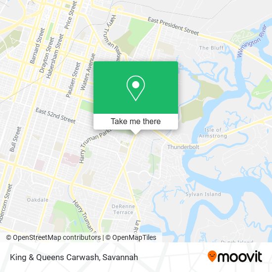 King & Queens Carwash map