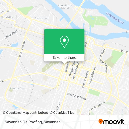 Mapa de Savannah Ga Roofing