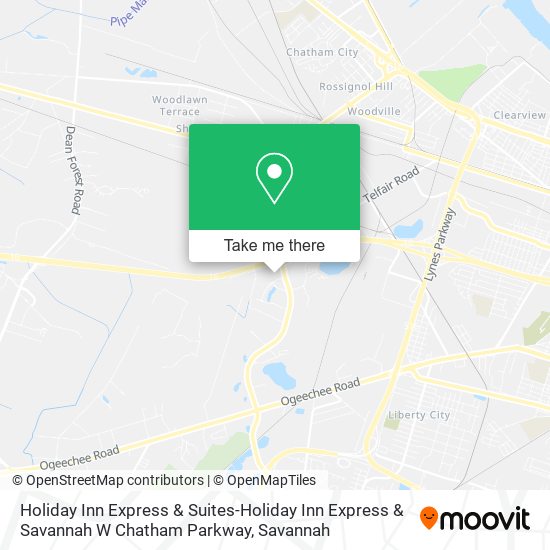 Mapa de Holiday Inn Express & Suites-Holiday Inn Express & Savannah W Chatham Parkway