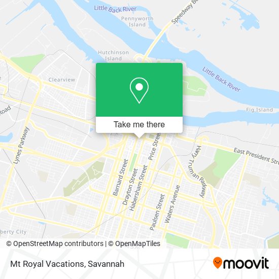 Mt Royal Vacations map