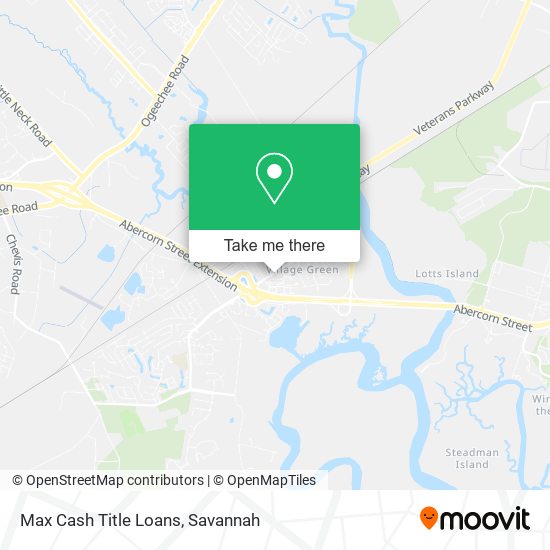 Mapa de Max Cash Title Loans